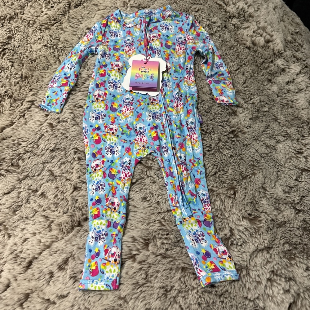 Posh Peanut Lisa Frank SpottyDotty romper